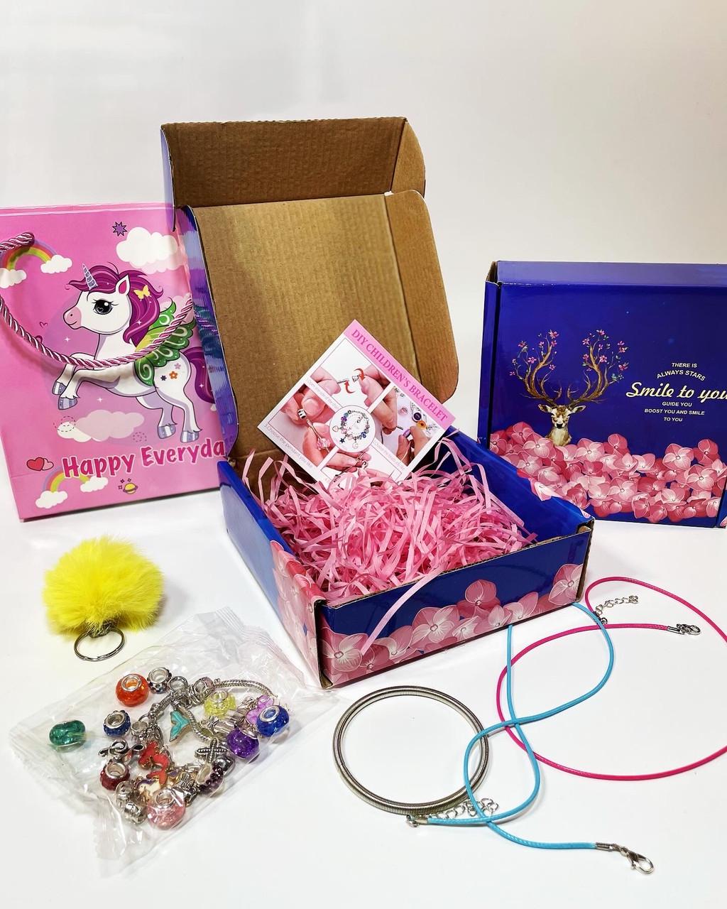 Набор украшений Пандора для девочки 762-31 шармы бусины в коробке Набор украшений Пандора для девочки 762-31 шармы бусины в коробке