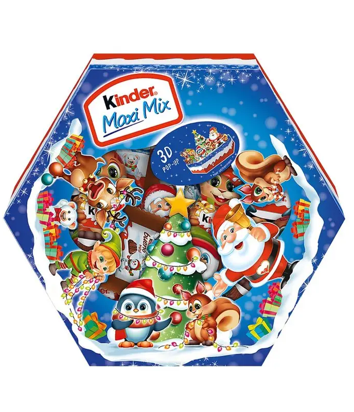Новорічний набір солодощів Kinder Maxi Mix 143 г (01325)
