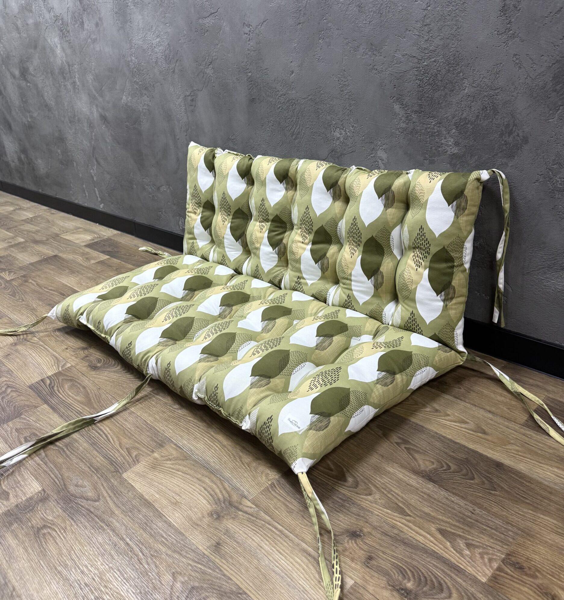 Подушка Comfort Home Leaves на поддоны/качели/каркасы/садовая мебель 100х50х50 см