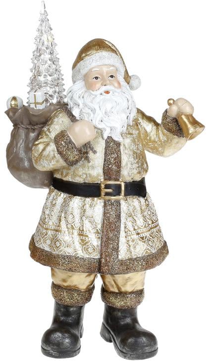 Фигура декоративная Волшебный Санта Gold с LED подсветкой 28,5х19х52 см (BD-218-847)