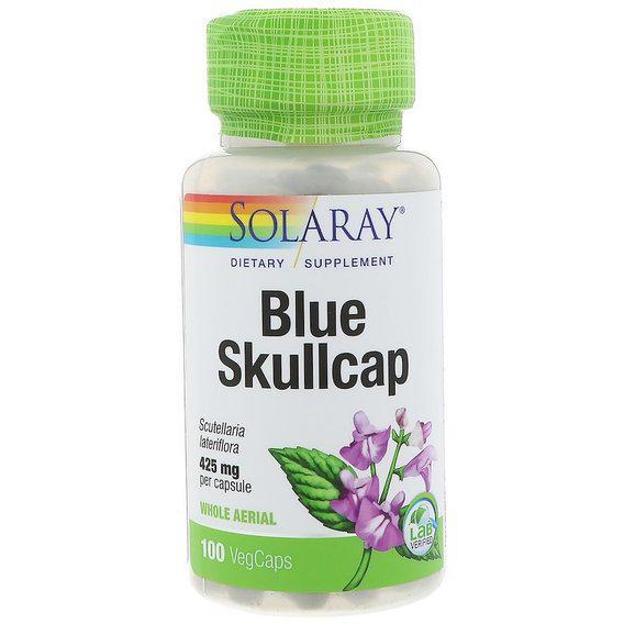 Комплекс для профілактики дихальної системи Solaray Blue Skullcap 425 мг 100 Veg Caps (SOR-01560)