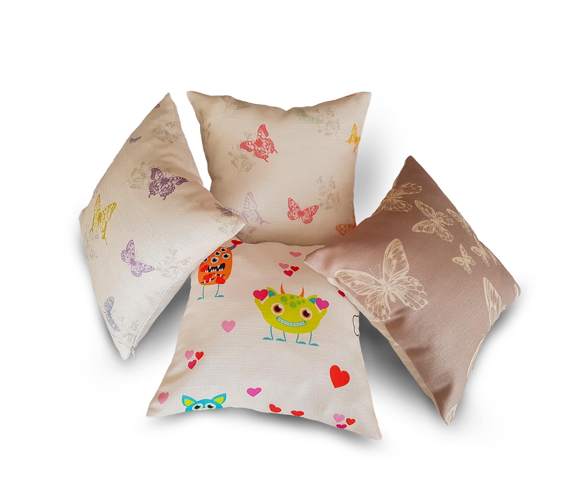 Комплект декоративных подушек Firanka Бабочки 30х30 см 4 шт. Разноцветный (п_0150) Комплект декоративных подушек Firanka Бабочки 30х30 см 4 шт. Разноцветный (п_0150)