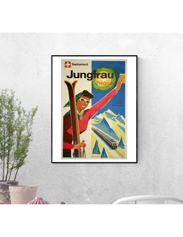 Тревел-постер Отдых на лыжах формат А-5 (switzerland_4_Poster)