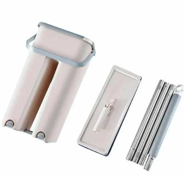 Швабра с автоотжимом и ведром Scratch Cleaning Mop Серый (2104618474) - фото 3