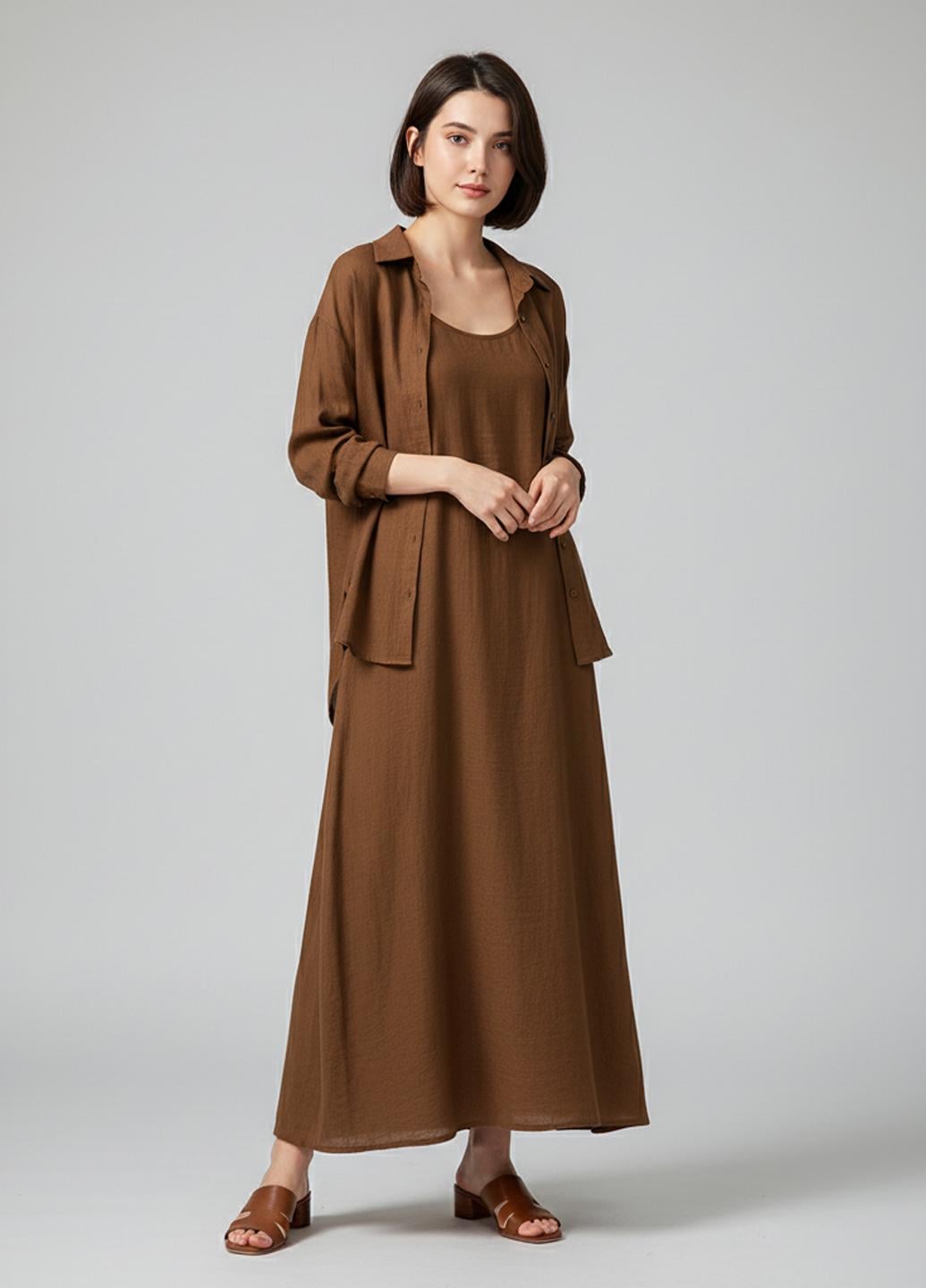 Костюм-двойка женское летнее платье/рубашка р. 50 (GF-12-50)