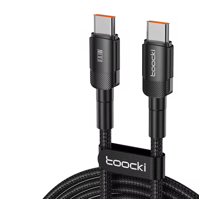 Кабель Toocki 100W/5А Type-C-Type-C 3 м Чорний (TQ-X12CC3BLK100)