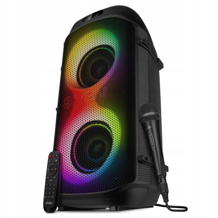 Акустическая система SVEN PS-850 100 Вт TWS/Bluetooth/NFC/подсветка/караоке/FM с микрофоном 100 Вт Black (PS-850)