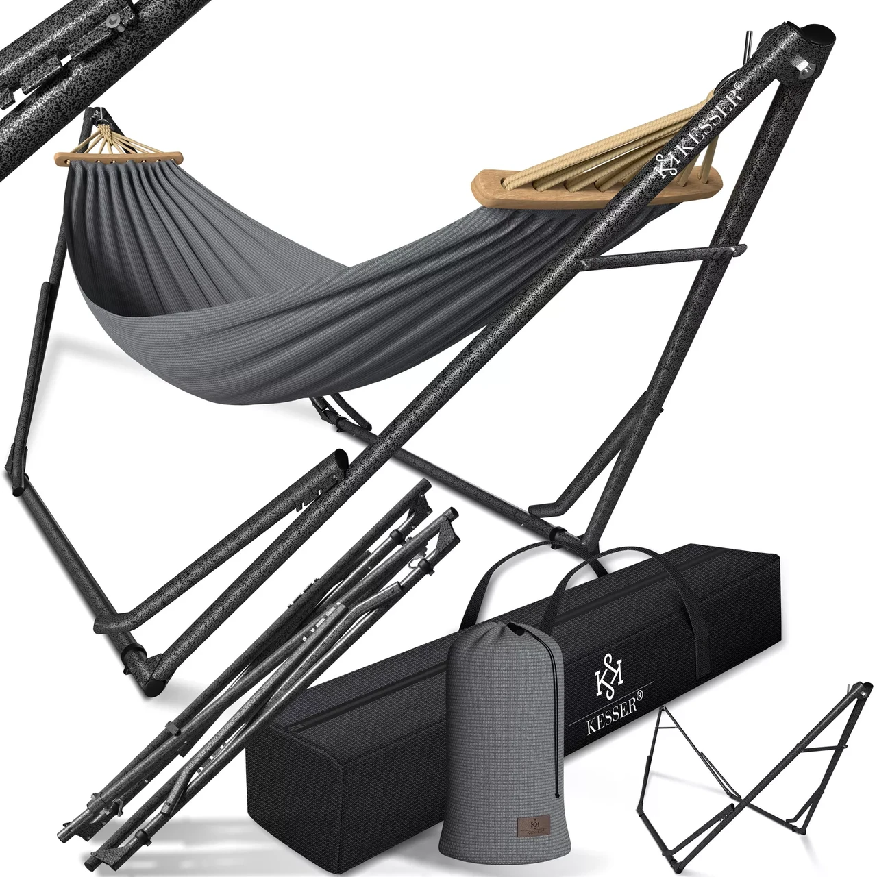 Гамак подвесной для сада и дачи KESSER 200 кг 360x120x115 см (4260729115607) - фото 7 Гамак подвесной для сада и дачи KESSER 200 кг 360x120x115 см (4260729115607) - фото 7