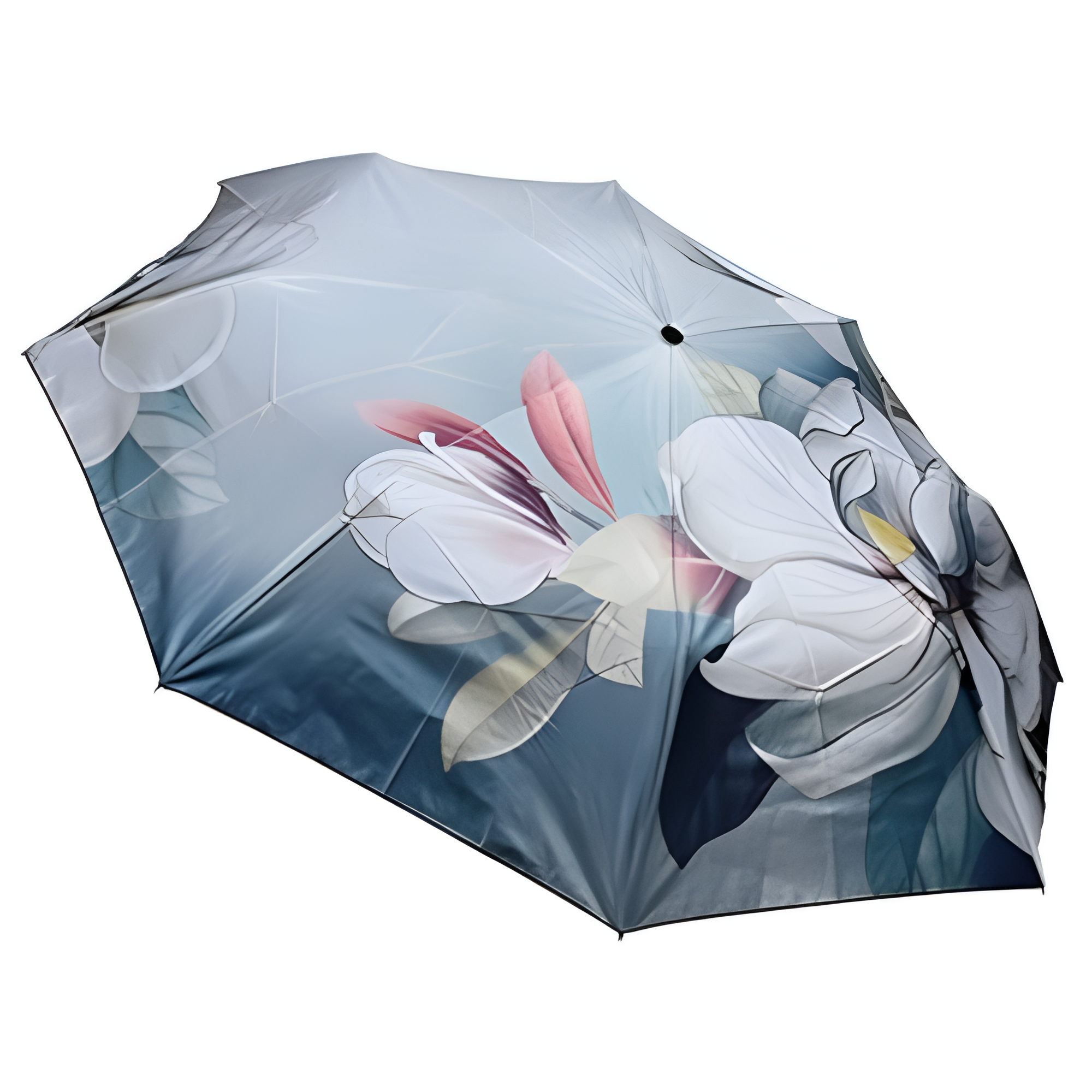 Зонт женский Stenson R95179 автоматический полиэстер 8 спиц 110 см Голубой (618857)