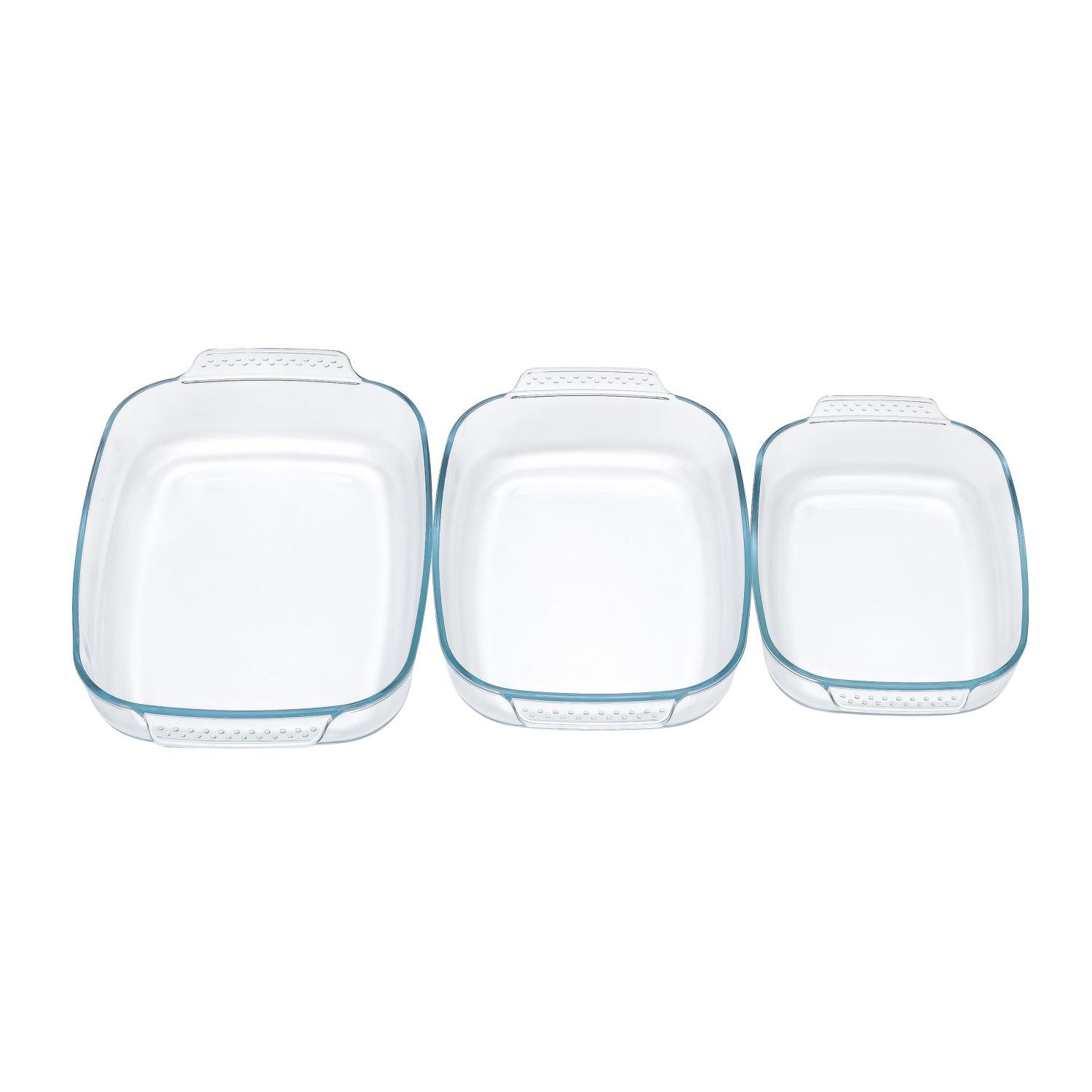 Формы для выпечки из жаропрочного стекла для запекания с ручками Ristal 3,3/2,5/1,8 л - фото 6 Формы для выпечки из жаропрочного стекла для запекания с ручками Ristal 3,3/2,5/1,8 л - фото 6