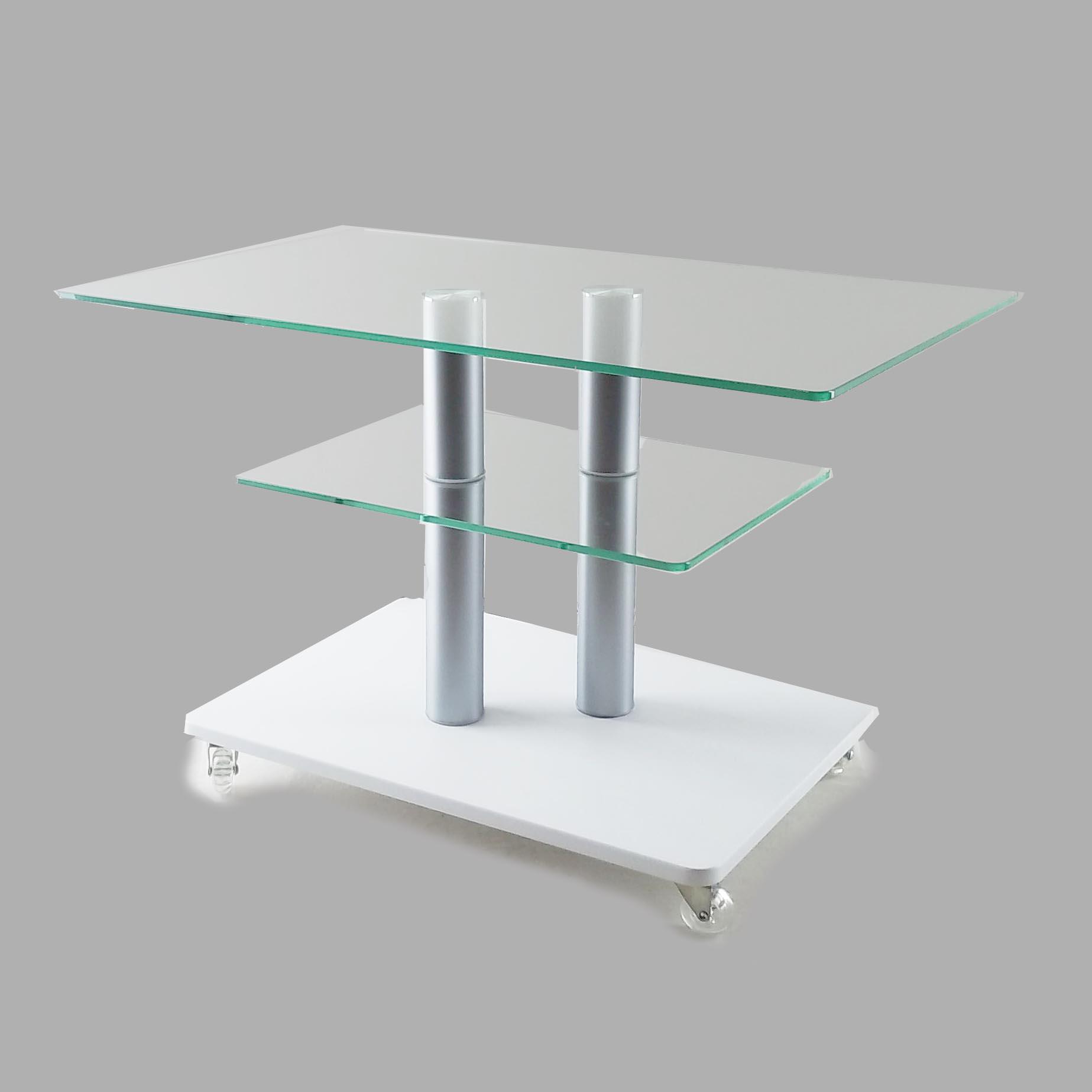 Стол журнальный стеклянный Commus Bravo Max P cc-white-2alm60 Белый (433820250) - фото 2 Стол журнальный стеклянный Commus Bravo Max P cc-white-2alm60 Белый (433820250) - фото 2