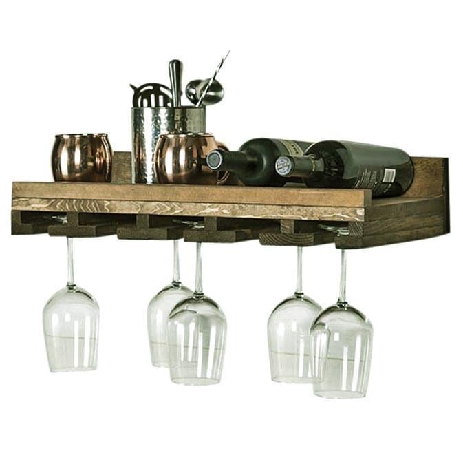 Полка для вина настенная из дерева Райготе Сепия (ПНК-022508)