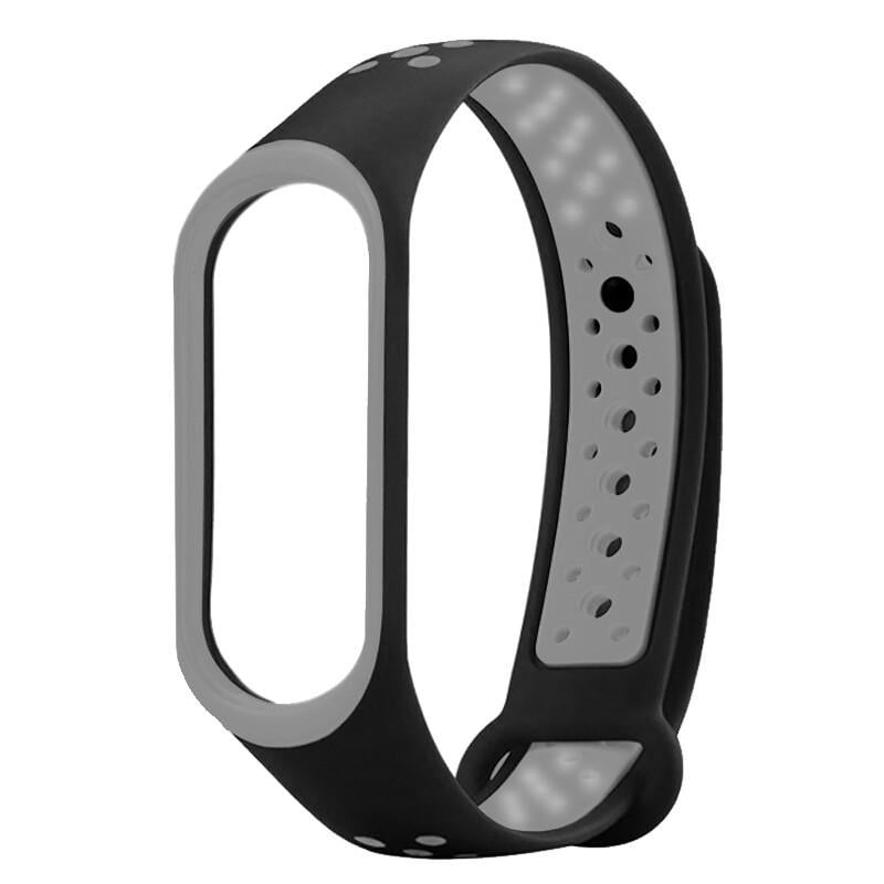 Ремінець Nike Design для фітнес-браслета Xiaomi Mi Band 3/4 Чорний з сірим (07.01.04.BG3)