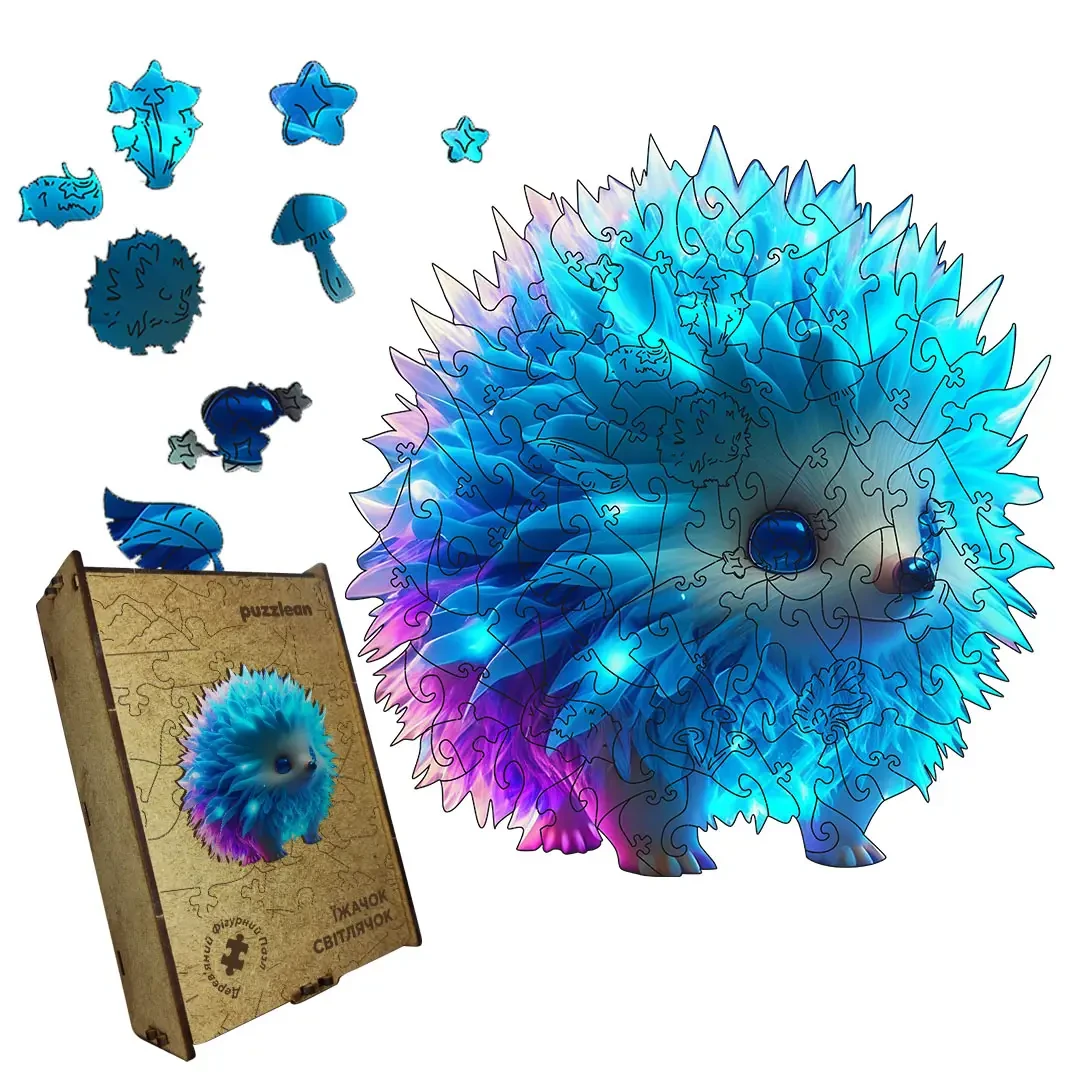 Пазл деревянный Ежик Светлячок А4 картонная коробка