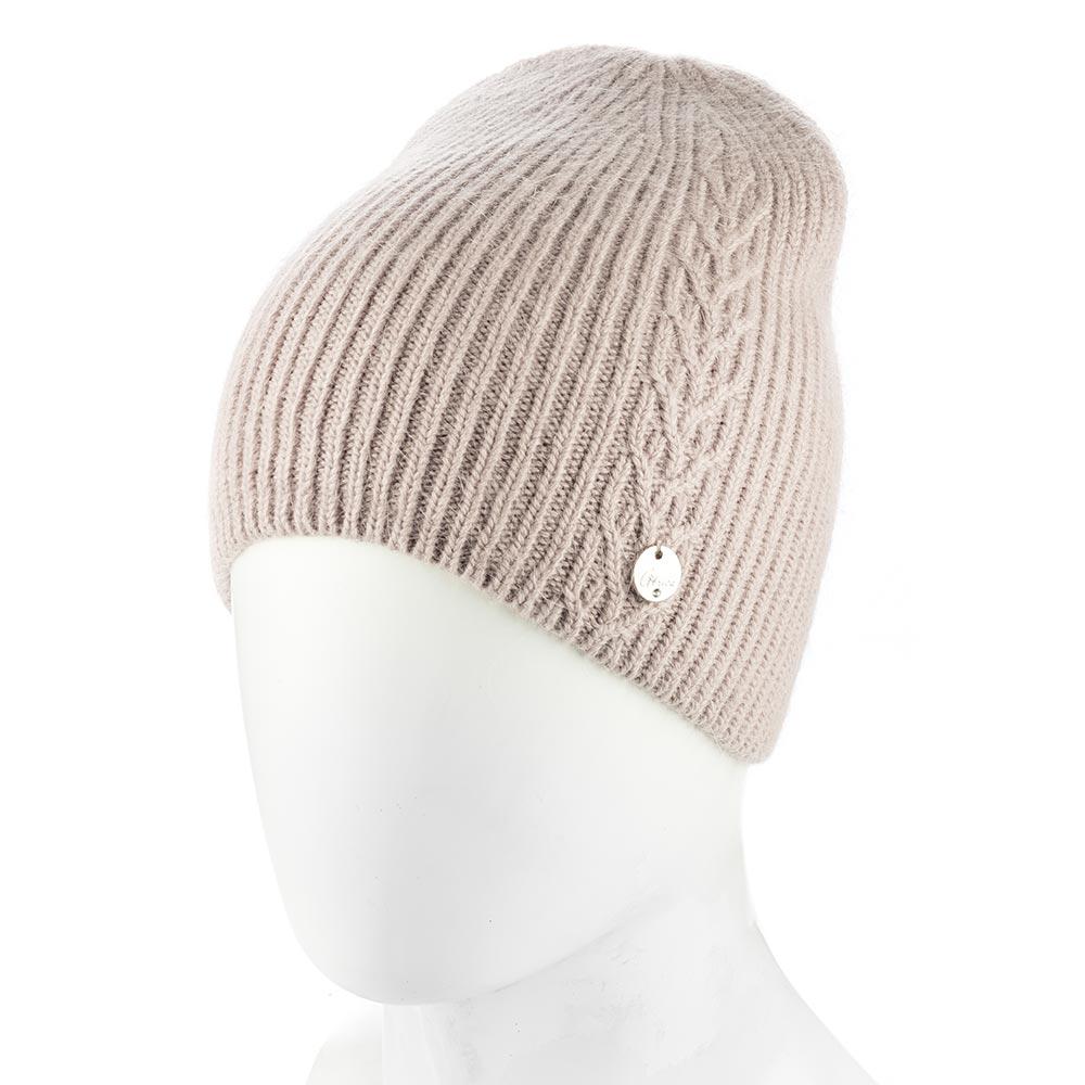 Шапка женская зимняя из ангоры Atrics WH903 с узором без отворота утепленная флисом Бежевый - фото 1 Шапка женская зимняя из ангоры Atrics WH903 с узором без отворота утепленная флисом Бежевый - фото 1