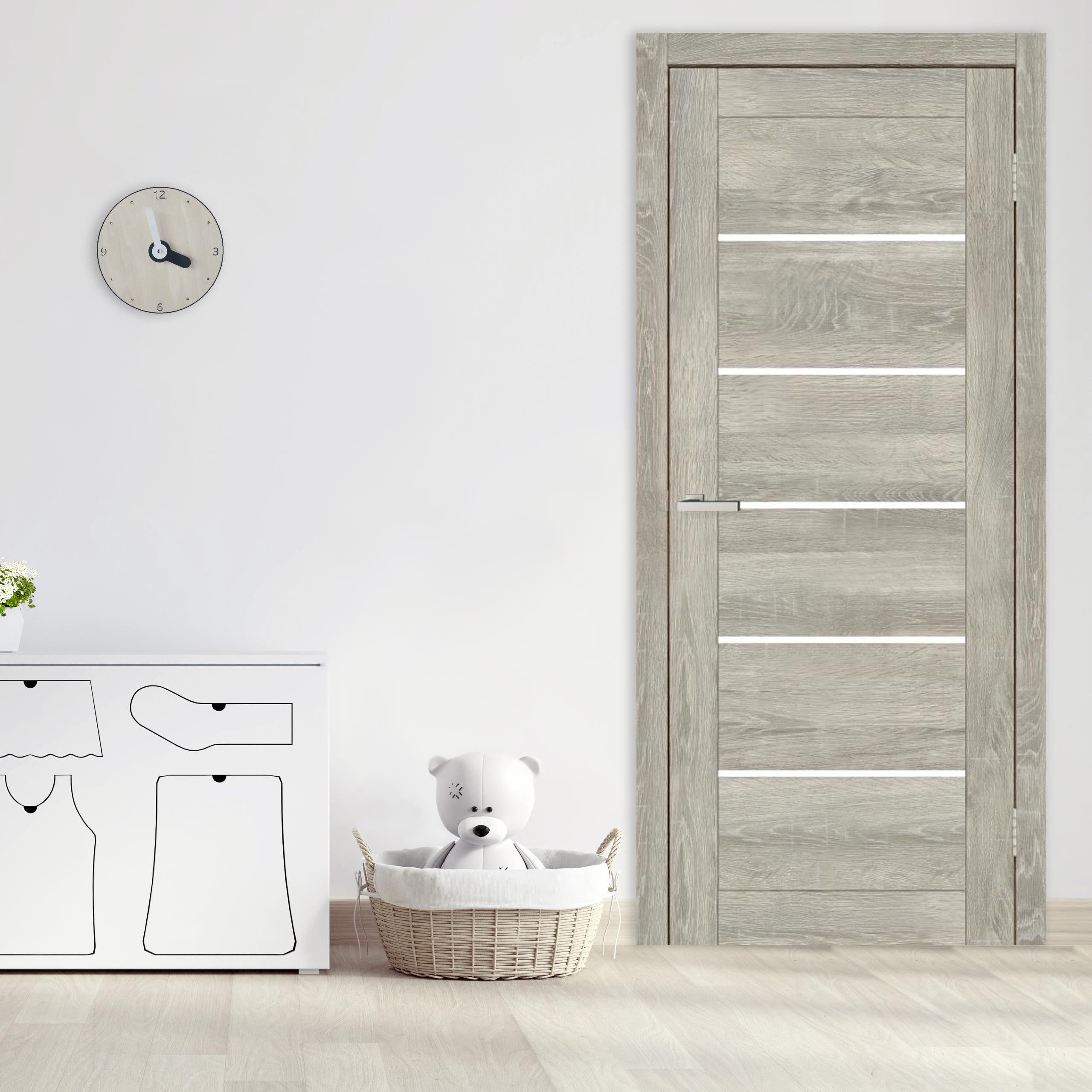 Двери Испания стекло сатин 2000х600 мм Попельный бук (60860)