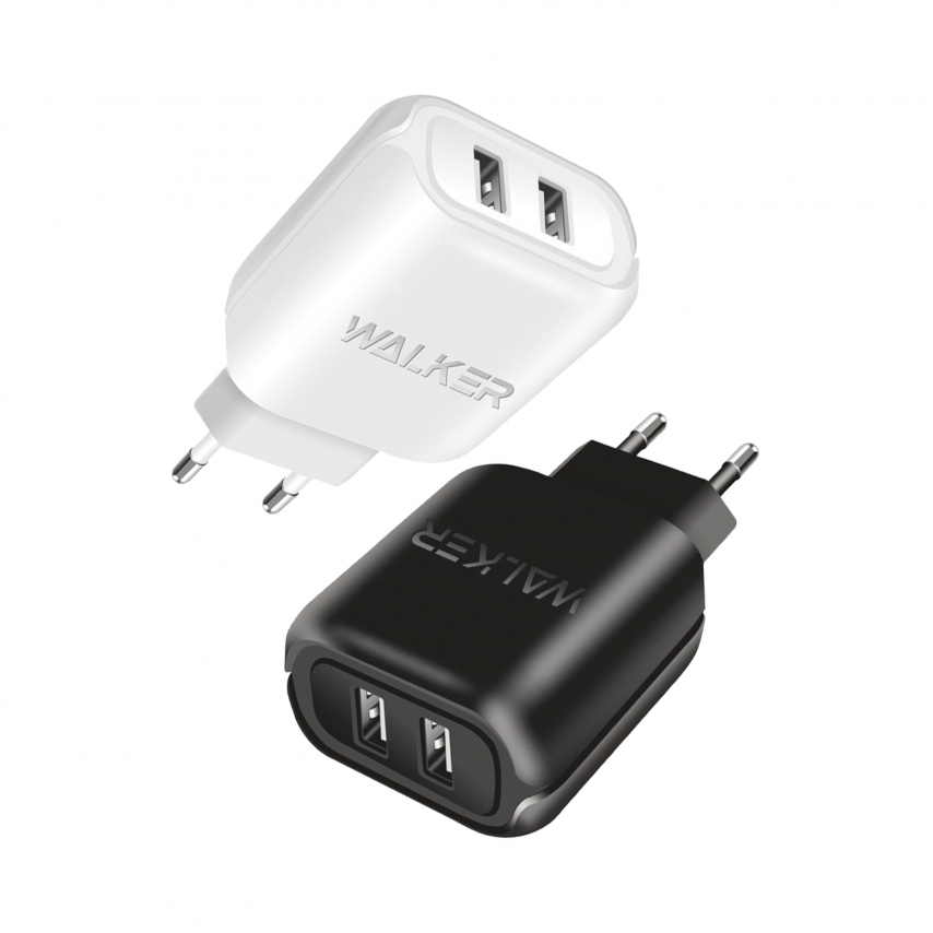 Сетевое зарядное устройство Walker 2в1 WH-27 2USB/2.1A + Data Cable USB to Type-C Black - фото 5 Сетевое зарядное устройство Walker 2в1 WH-27 2USB/2.1A + Data Cable USB to Type-C Black - фото 5
