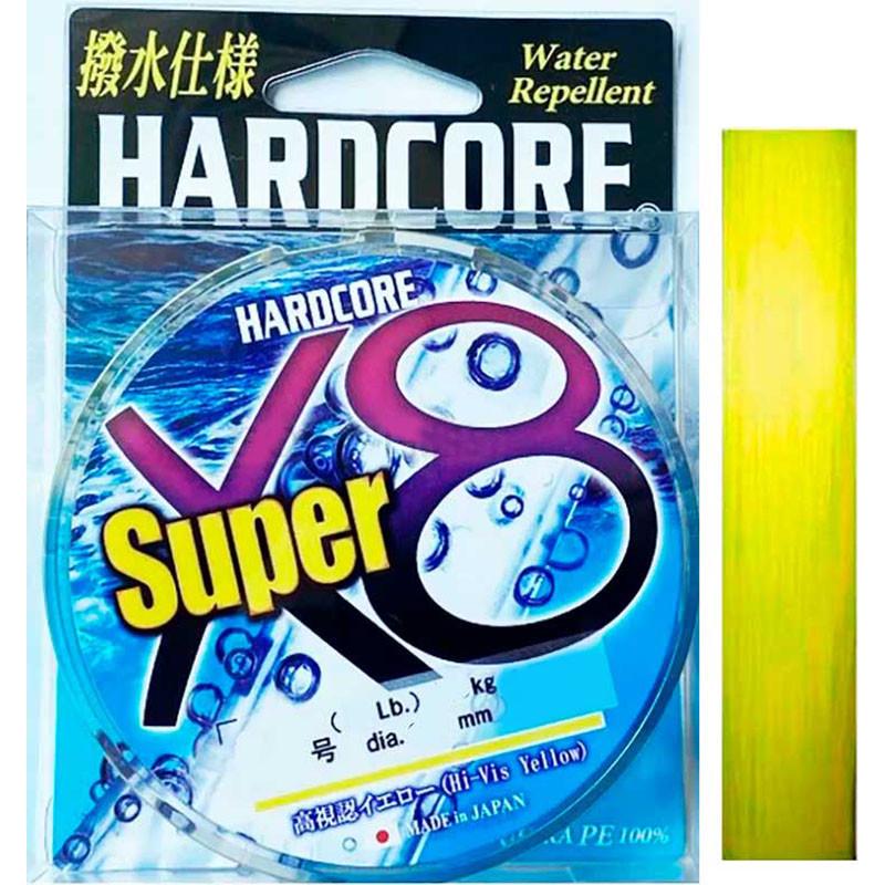 Шнур Duel Hardcore Super X8 Hi-Vis #1,0/0,17 мм 9,0 кг 200 м Yellow (2328246740)
