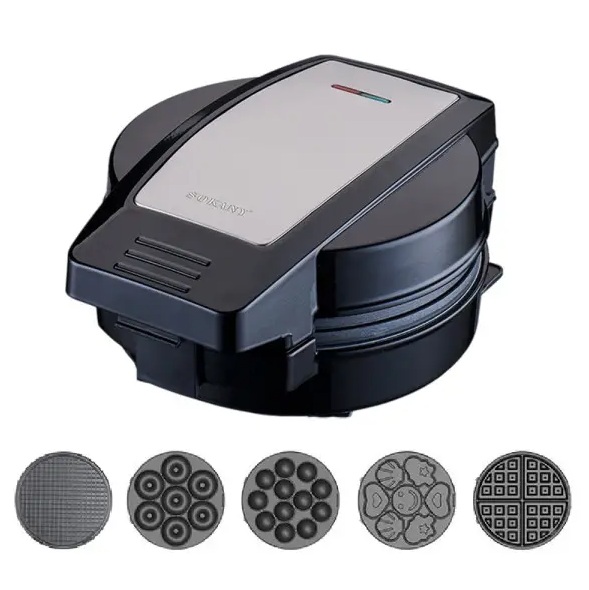 Мультипекарь Sokany SK-08105 на 5 пластин 600 Вт Черный (SK-08105)