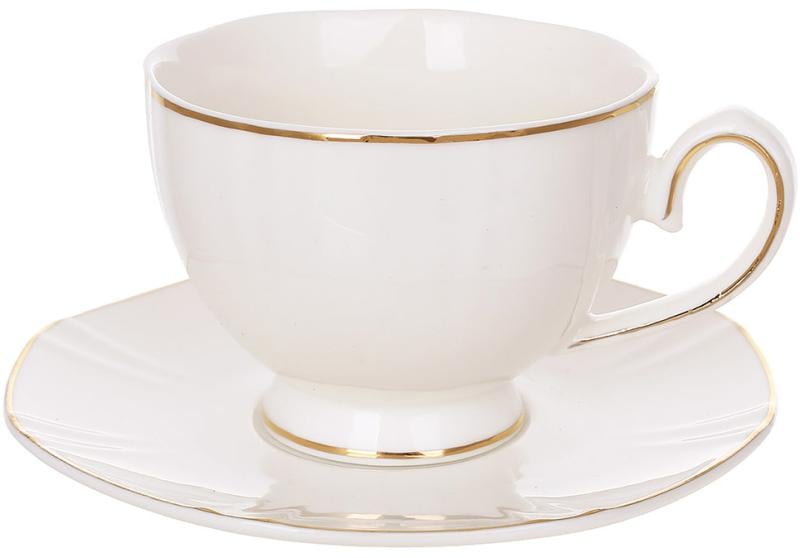 Кофейный сервиз Silk White 6 чашек с блюдцами 100 мл