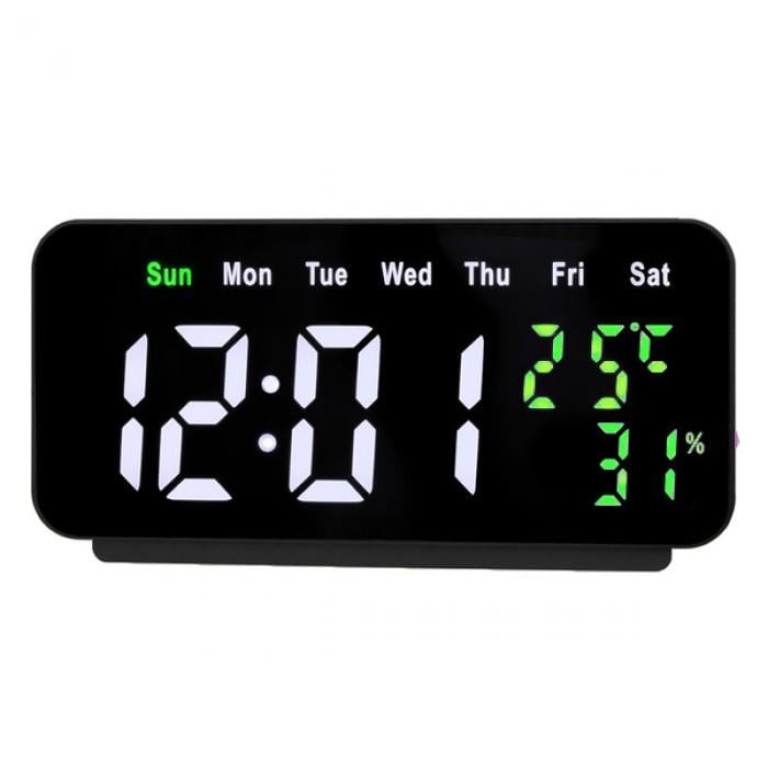 Часы цифровые настольные VST-912Y-6 с датчиком температуры и влажности (32407447)