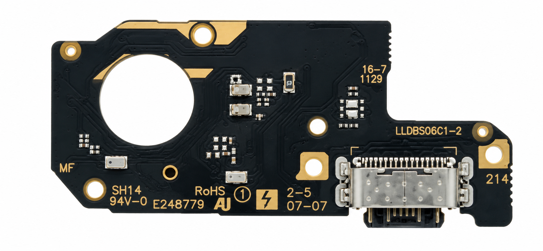 Разъем зарядки Type-C 16 pin для Xiaomi Redmi Note 12 4G для ремонта и замены поврежденного порта (29774856)