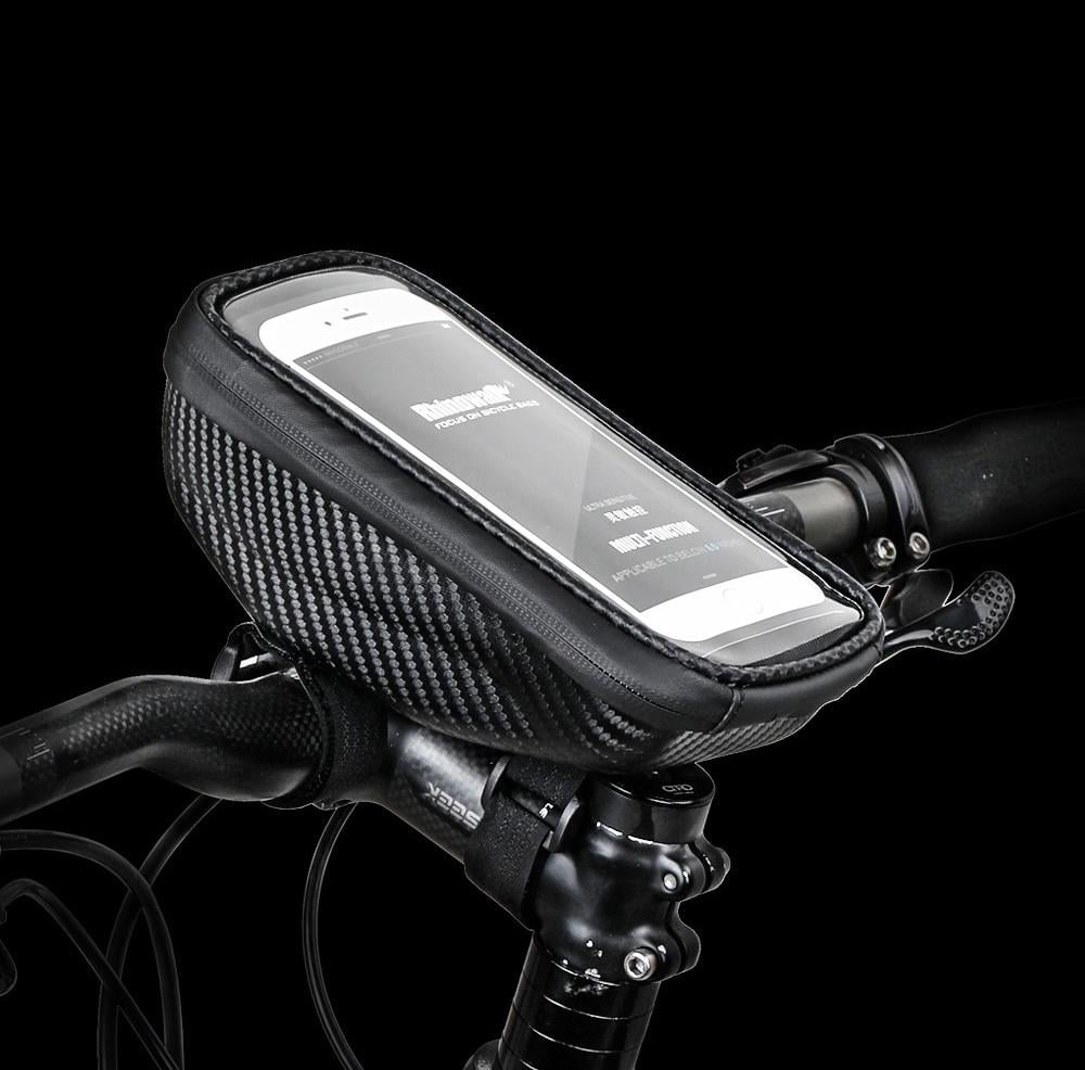 Велосумка на раму Rhinowalk Bike Phone 6.5 E001 Black - фото 7