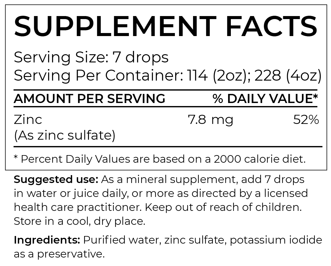 Цинк жидкий минерал BodyBio Zinc Liquid Mineral 60 мл - фото 2