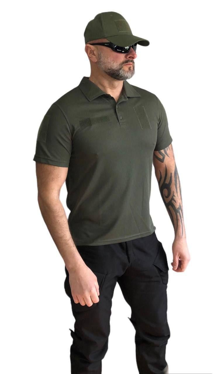 Футболка-поло чоловіча CoolPass 3XL Олива (0972 3XL)