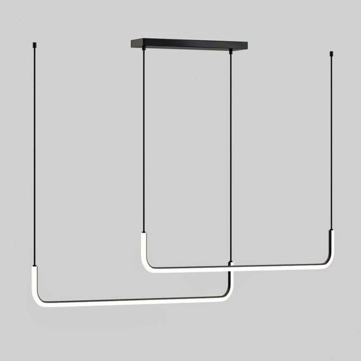 Люстра подвесная светодиодная VALESO 2023199 акриловая BK/WT (44764)