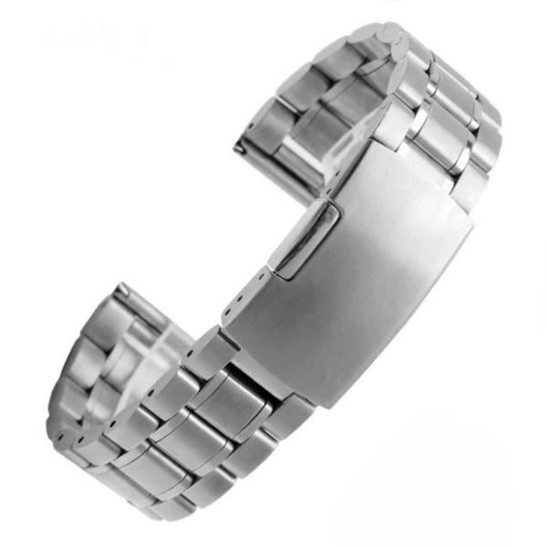 Браслет ремінець сталевий для годинника PREMIUM універсальний з боковою застібкою 12 мм