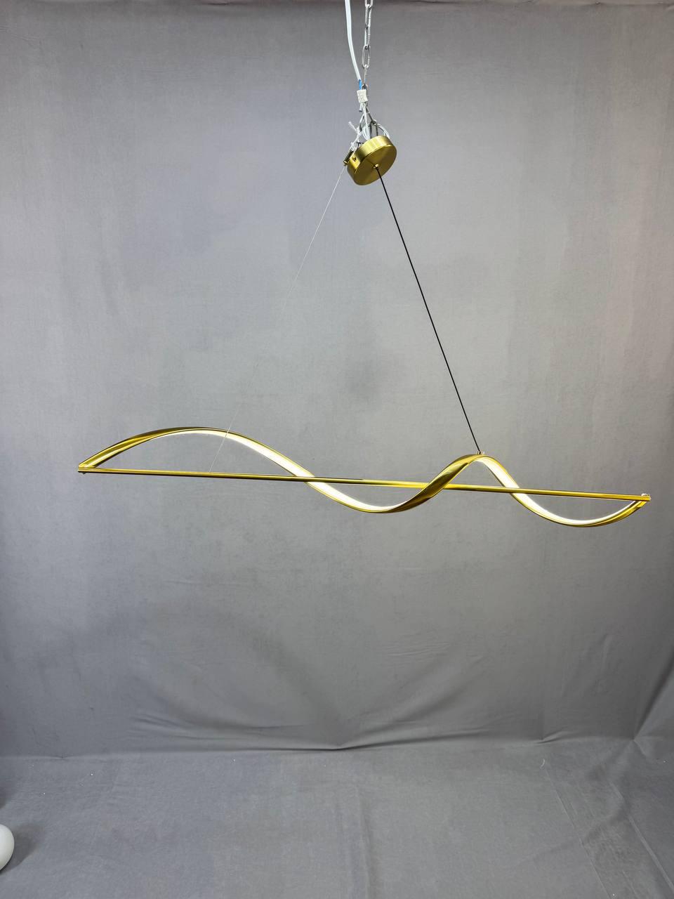 Люстра светодиодная удлиненная Zilini 9130AB-120 120W Латунь (29895024) - фото 6