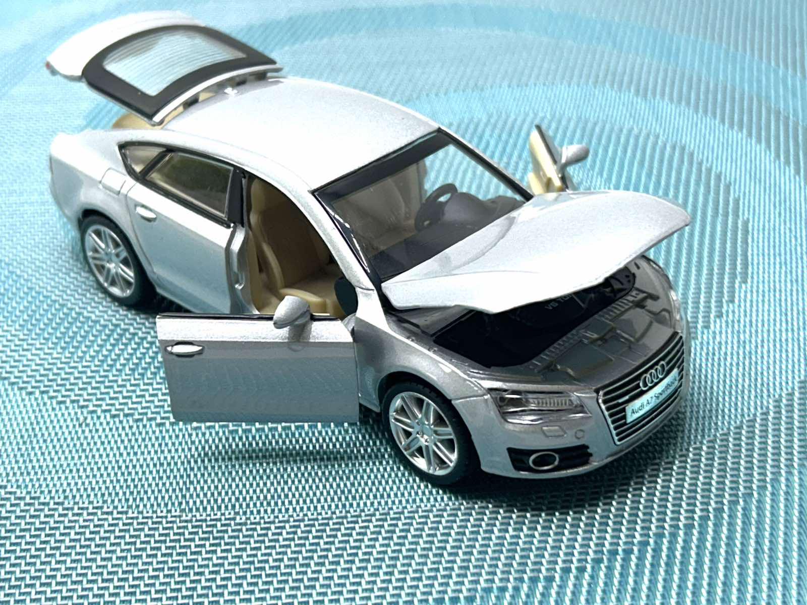 Машина металлическая Автопром Audi A7 Sportback свет/звук/открывающаяся дверь 1:32 Серый (68319)