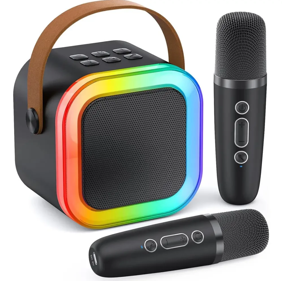 Караоке-система K12 с двумя микрофонами Bluetooth Черный (35778178)