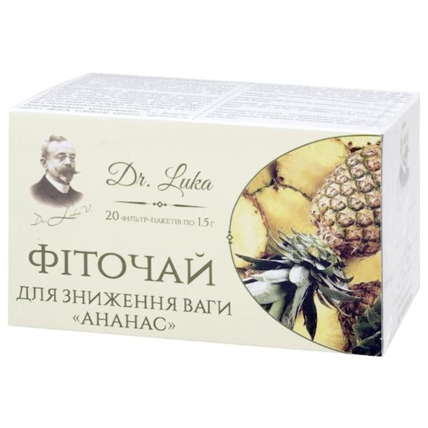 Заменитель питания Dr.Luka Фиточай Для снижения веса Ананас 1,5 г x 20 фильтр-пакетов (000027677)