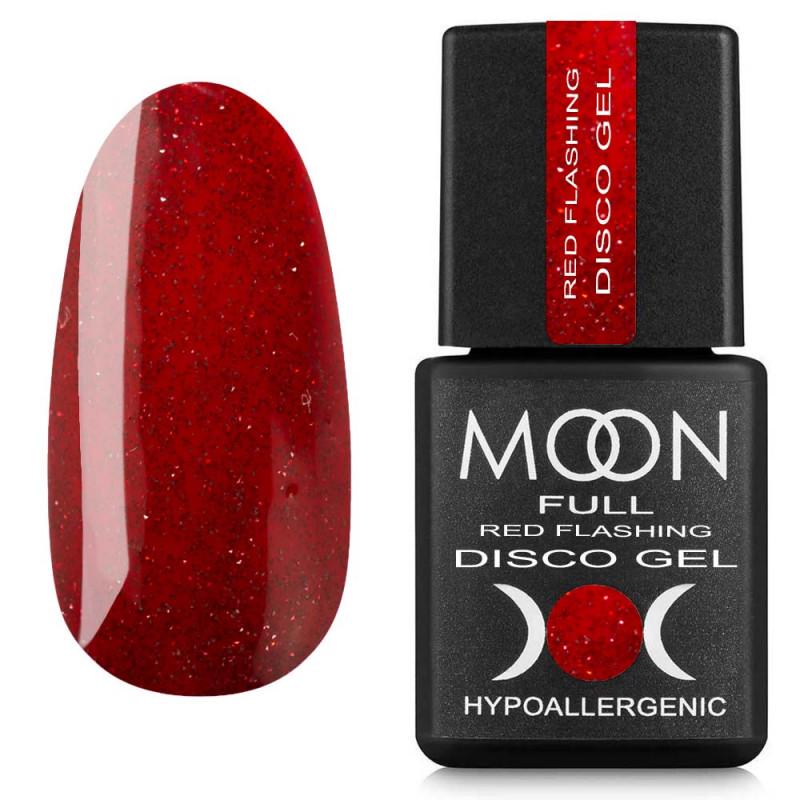 Гель-лак светоотражающий Moon Full Red Flashing Disсo Gel №RF06 8 мл