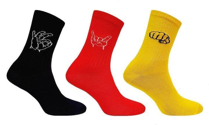 Носки универсальные демисезонные Super Socks 001.027 Рука р. 36-40 Ассорти