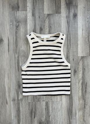 Топ PRIMARK 6405902 Полоски XS Белый (3331109413416)