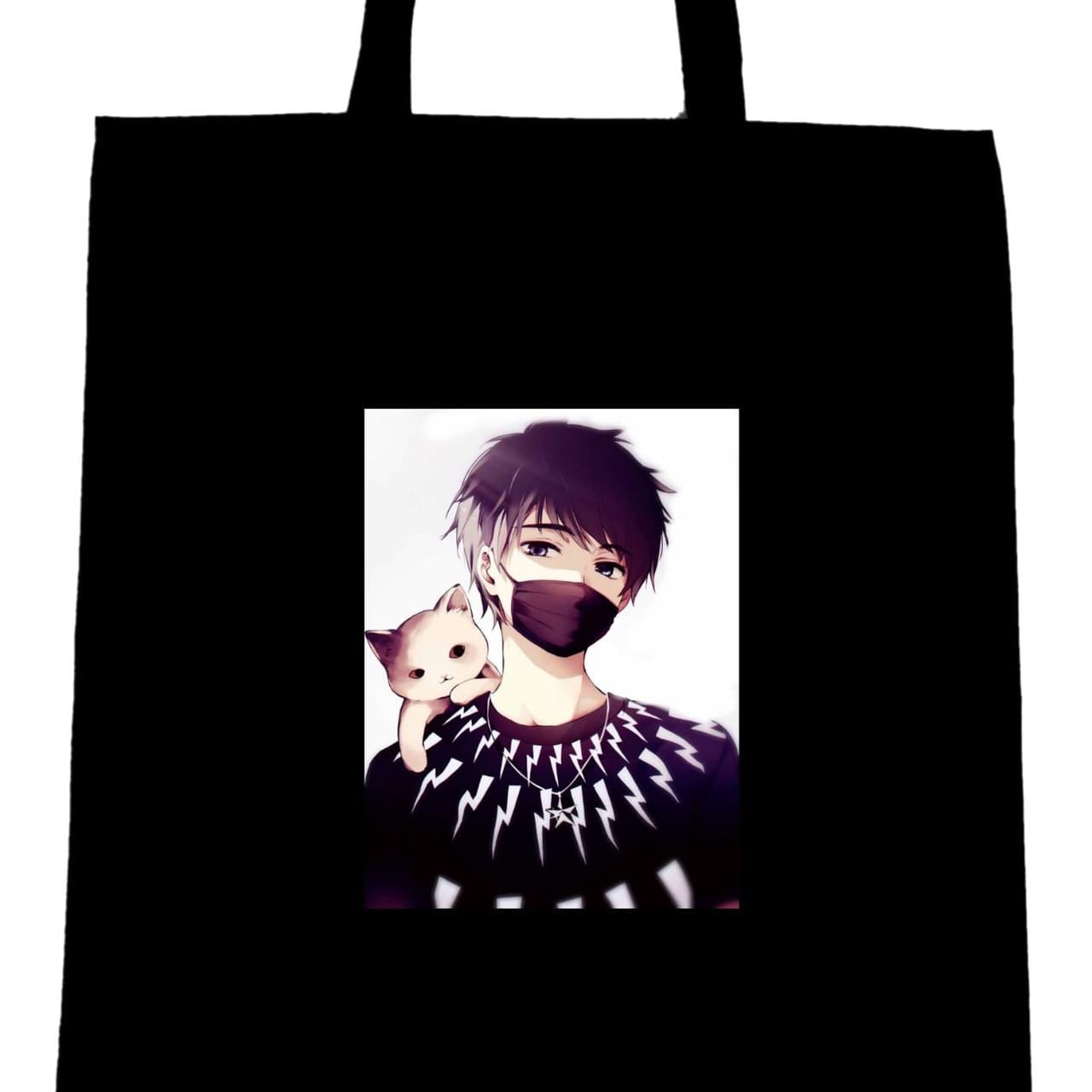 Эко-сумка с принтом Аниме бой (843) Эко-сумка с принтом Аниме бой (843)
