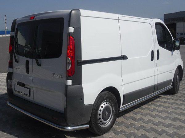 Задняя защита AK005 CAN для Renault Trafic 2001-2015 гг. нержавеющая сталь Хром Задняя защита AK005 CAN для Renault Trafic 2001-2015 гг. нержавеющая сталь Хром