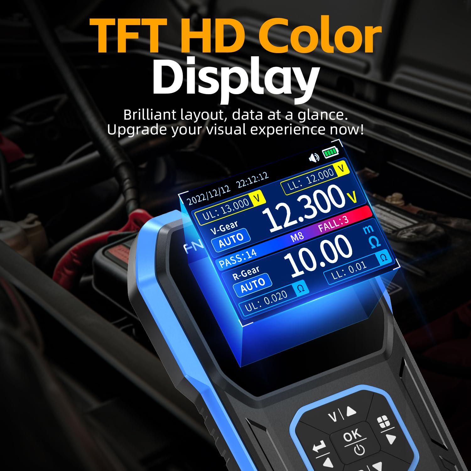 Тестер внутрішнього опору акумулятора FNIRSI HRM-10 100V 200 Ом Black (HRM-10) - фото 11