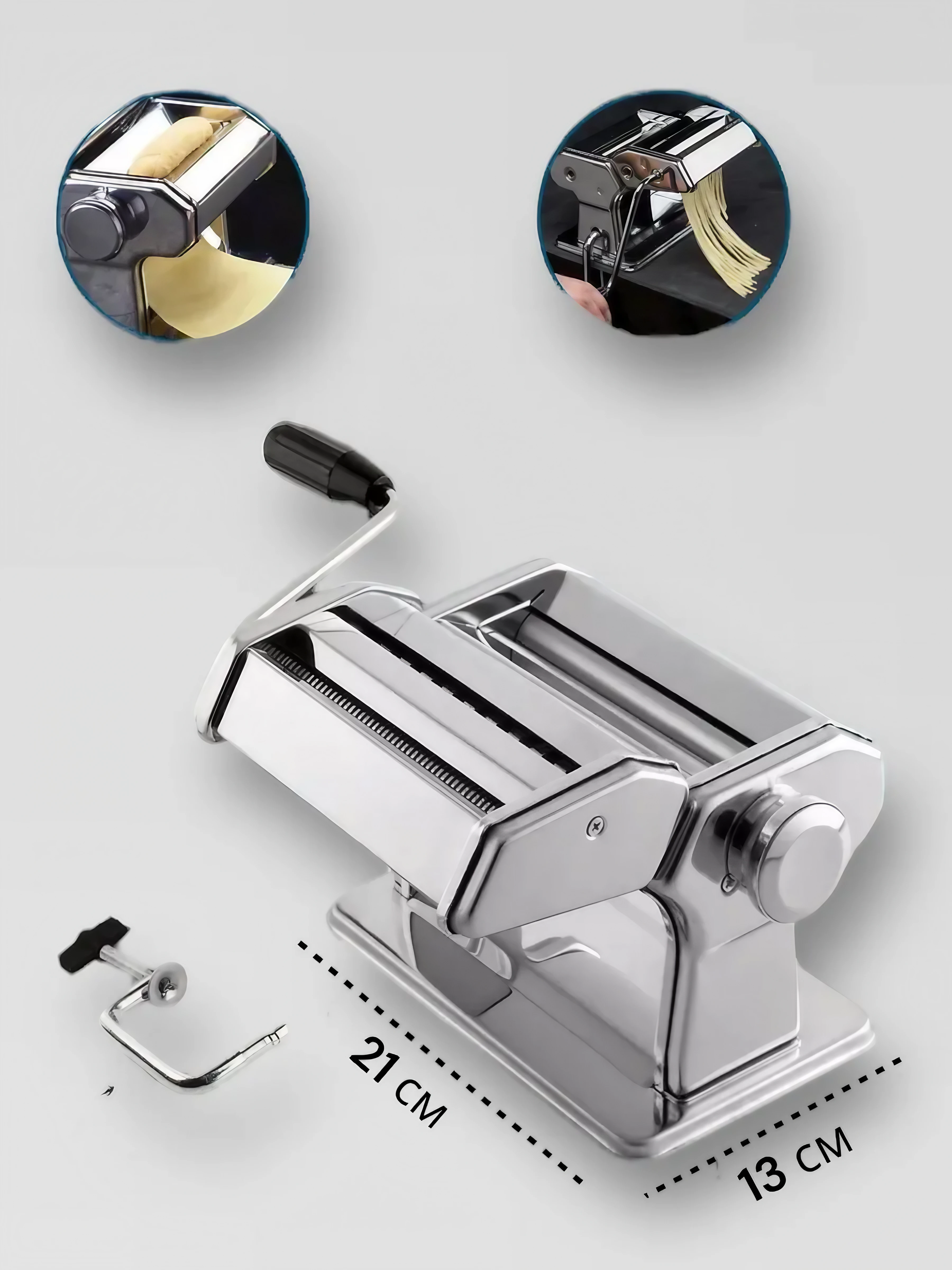 Машинка для приготовления лапши Empire механическая с функцией раскачки теста из нержавеющей стали (jmx2159) - фото 4 Машинка для приготовления лапши Empire механическая с функцией раскачки теста из нержавеющей стали (jmx2159) - фото 4