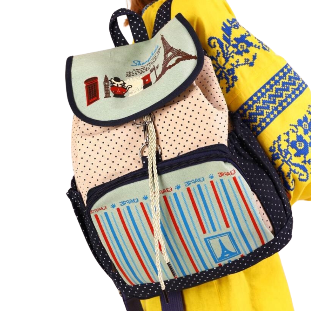 Рюкзак женский из текстиля 40х39х19 см Мятный (СЖ-18)