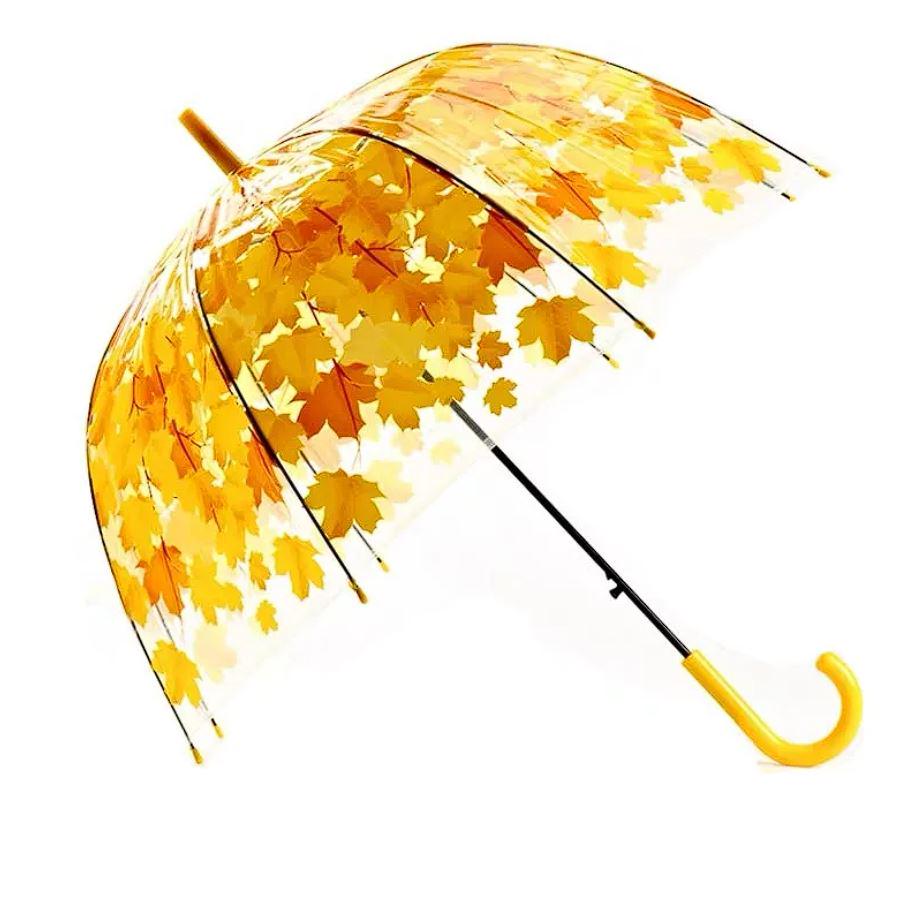 Зонт тростник полуавтомат Fall 8 спиц купол 80 см Yellow (30226)