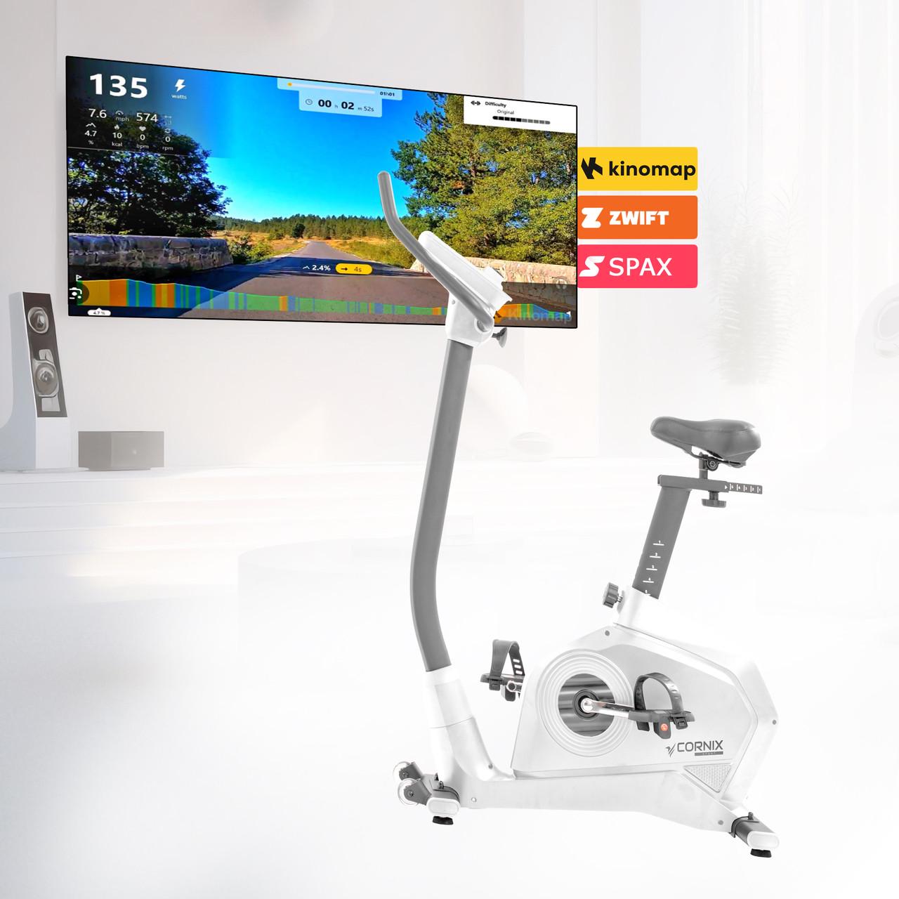 Велотренажер электромагнитный Cornix Amber White/Grey (2670212072) - фото 10 Велотренажер электромагнитный Cornix Amber White/Grey (2670212072) - фото 10