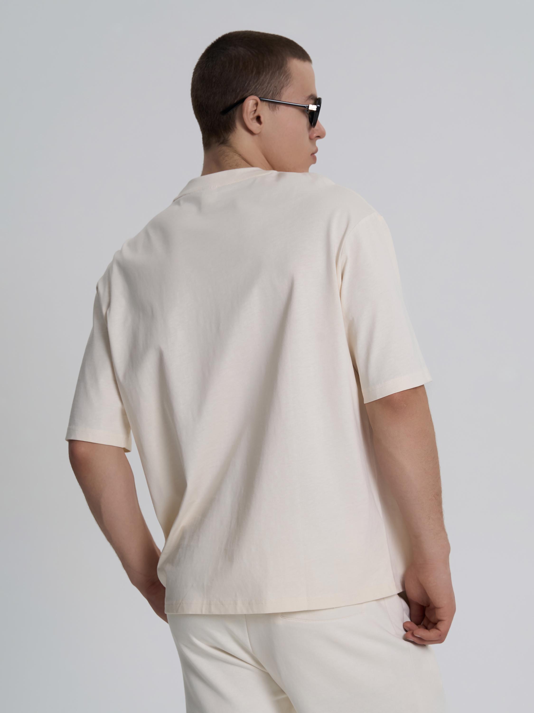 Футболка мужская ROZA 230926 L Светло-бежевый (4824005722417) - фото 3 Футболка мужская ROZA 230926 L Светло-бежевый (4824005722417) - фото 3