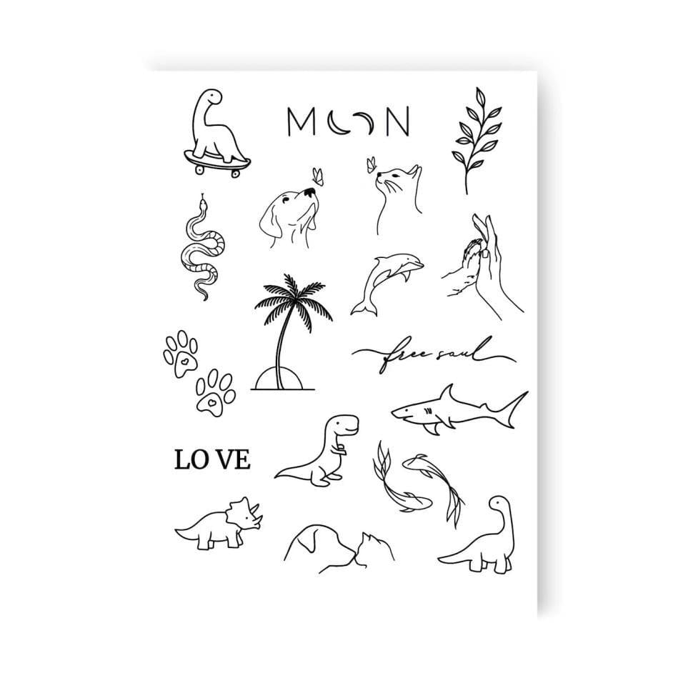 Набір тату тимчасових Динозаврики (LB-148)