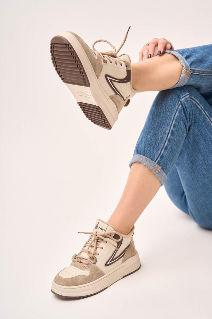 Кроссовки женские LONZA 175246 р. 36 Бежевый (14133_36) - фото 3 Кроссовки женские LONZA 175246 р. 36 Бежевый (14133_36) - фото 3