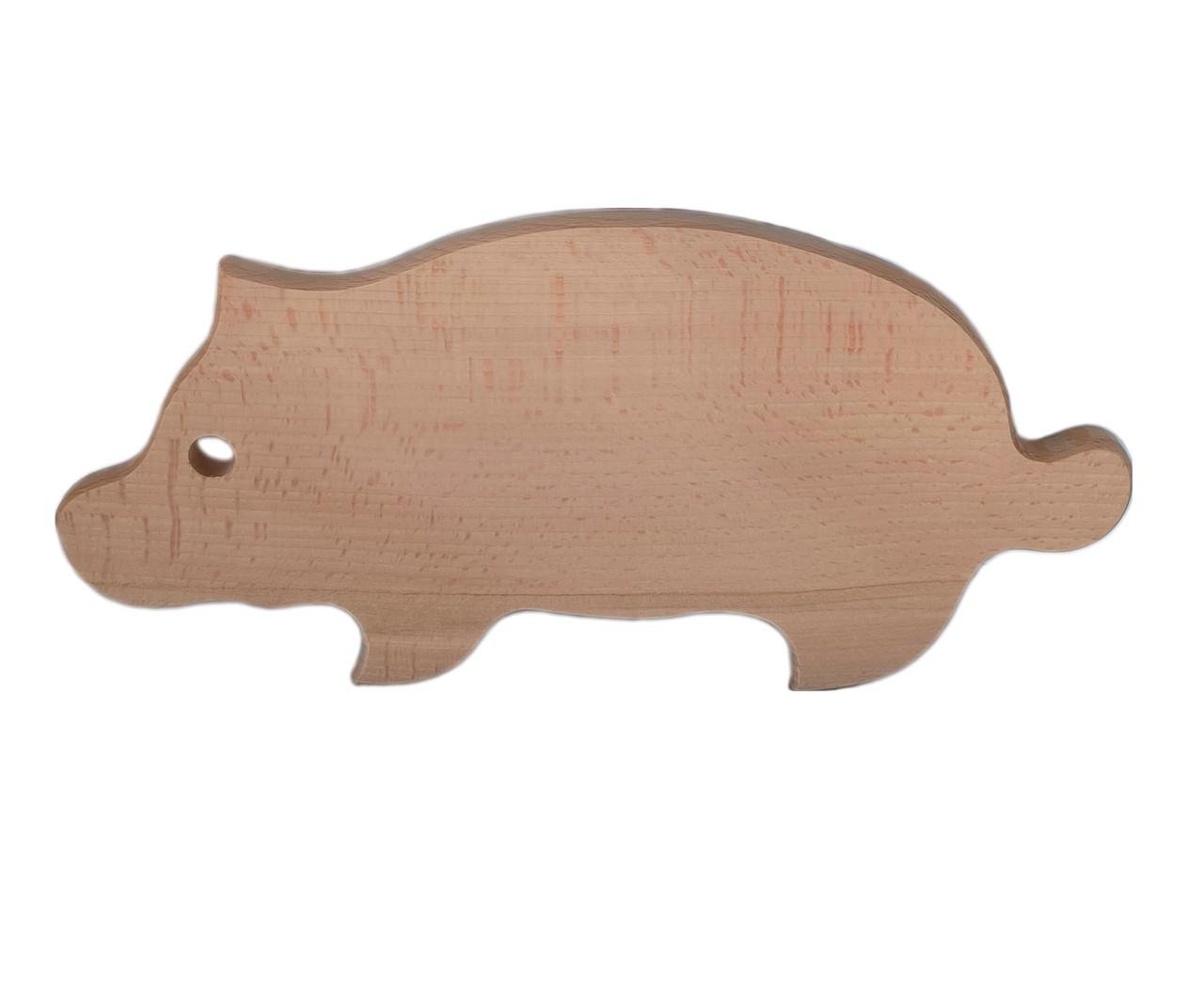 Заготовка для декупажу та розпису під фарбування дошка обробна Свинка 17х40 см (748)