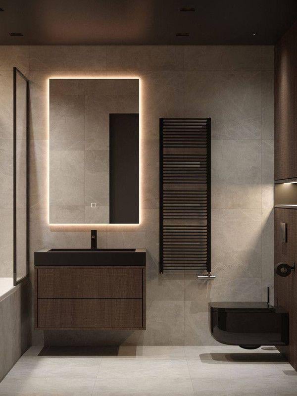 Зеркало прямоугольное с подсветкой L 70х140 см (10010L-70140stW)